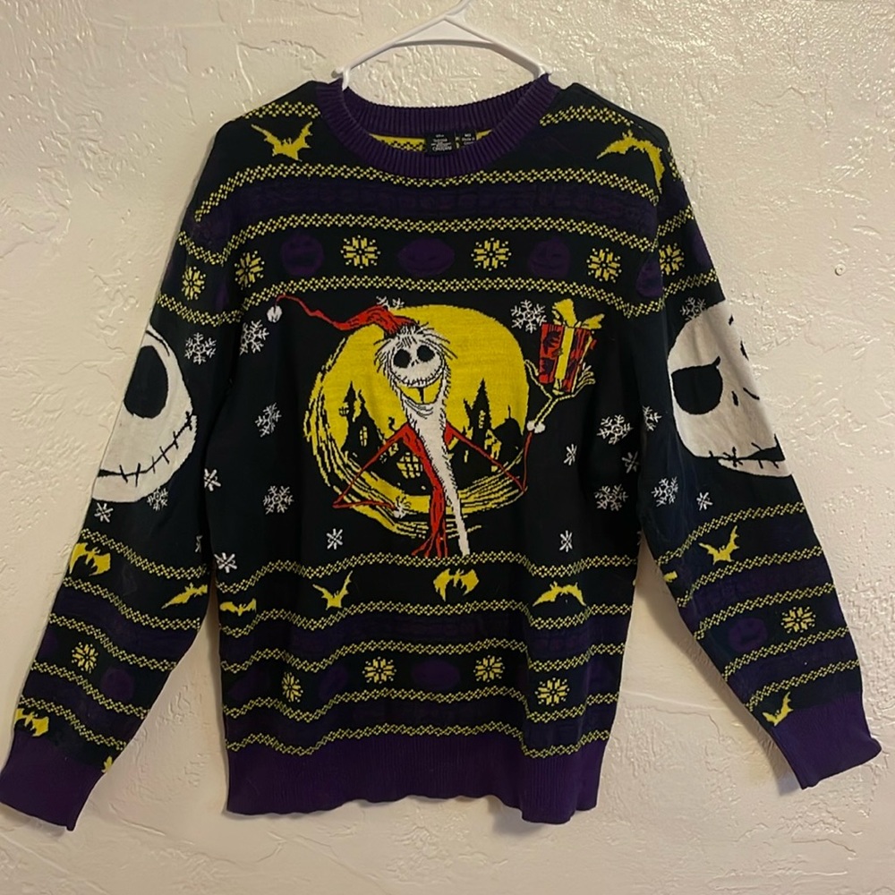Nightmare Before Christmas Jack The Skeleton Sweater - Medium